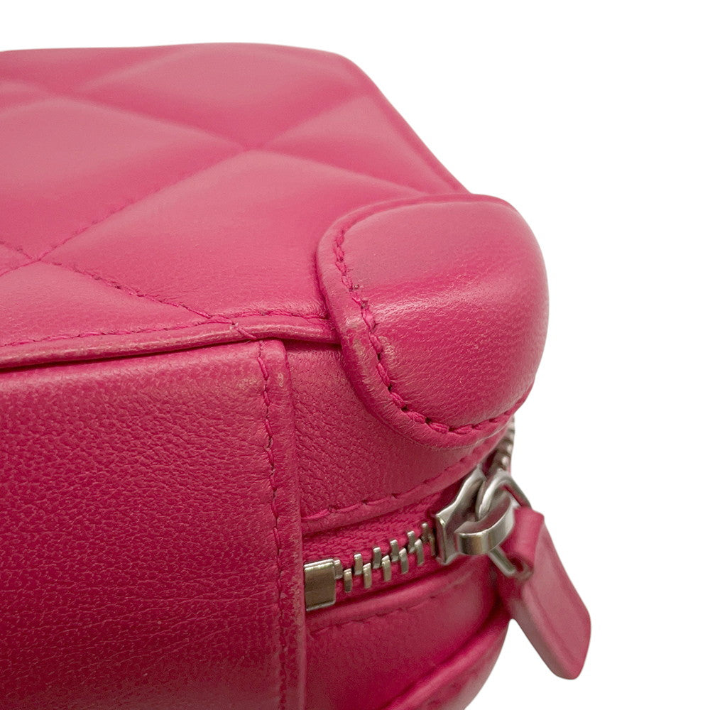 CHANEL Matelasse ChainShoulder Bag Pink Lambskin