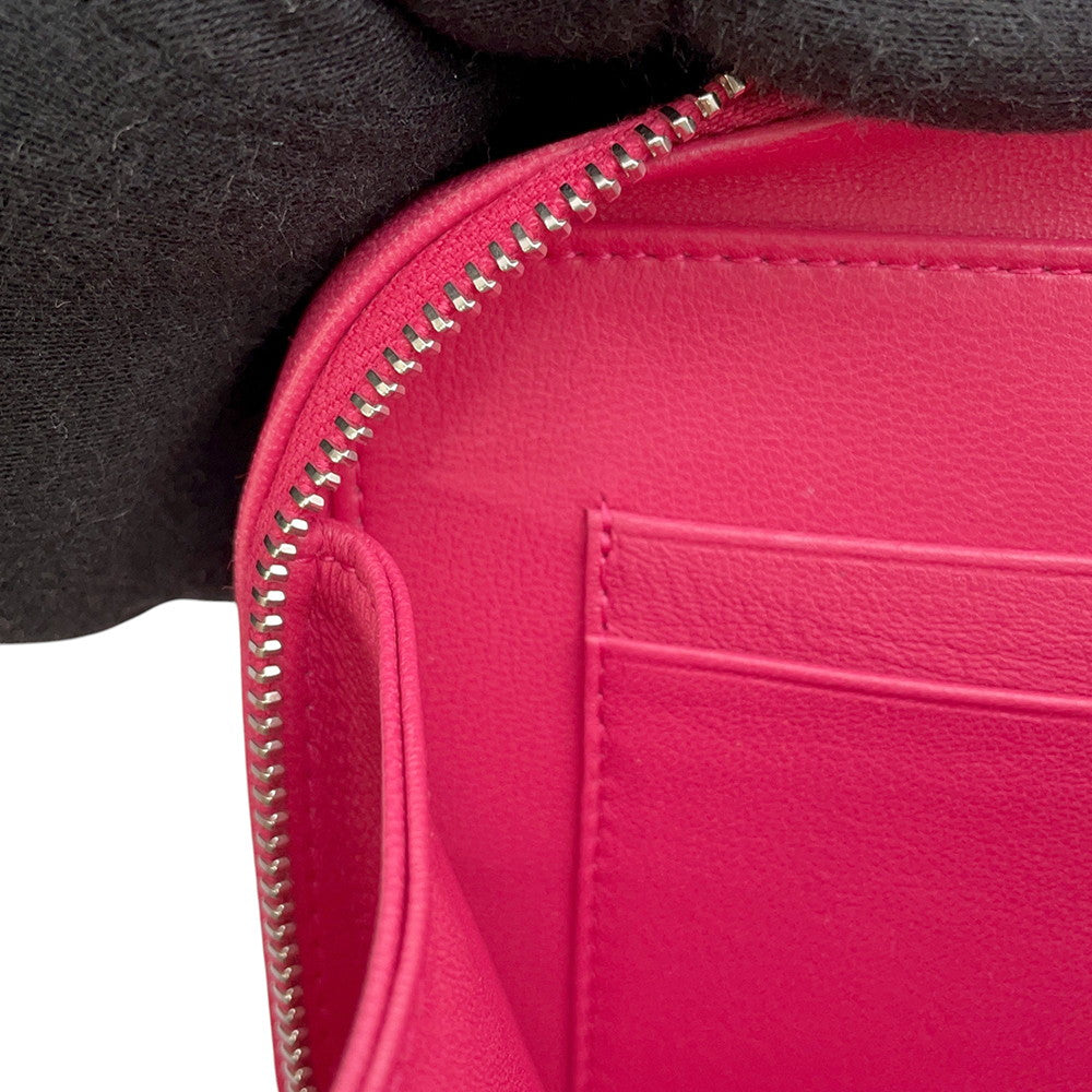 CHANEL Matelasse ChainShoulder Bag Pink Lambskin