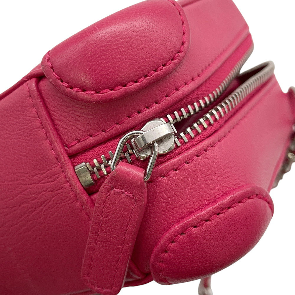 CHANEL Matelasse ChainShoulder Bag Pink Lambskin