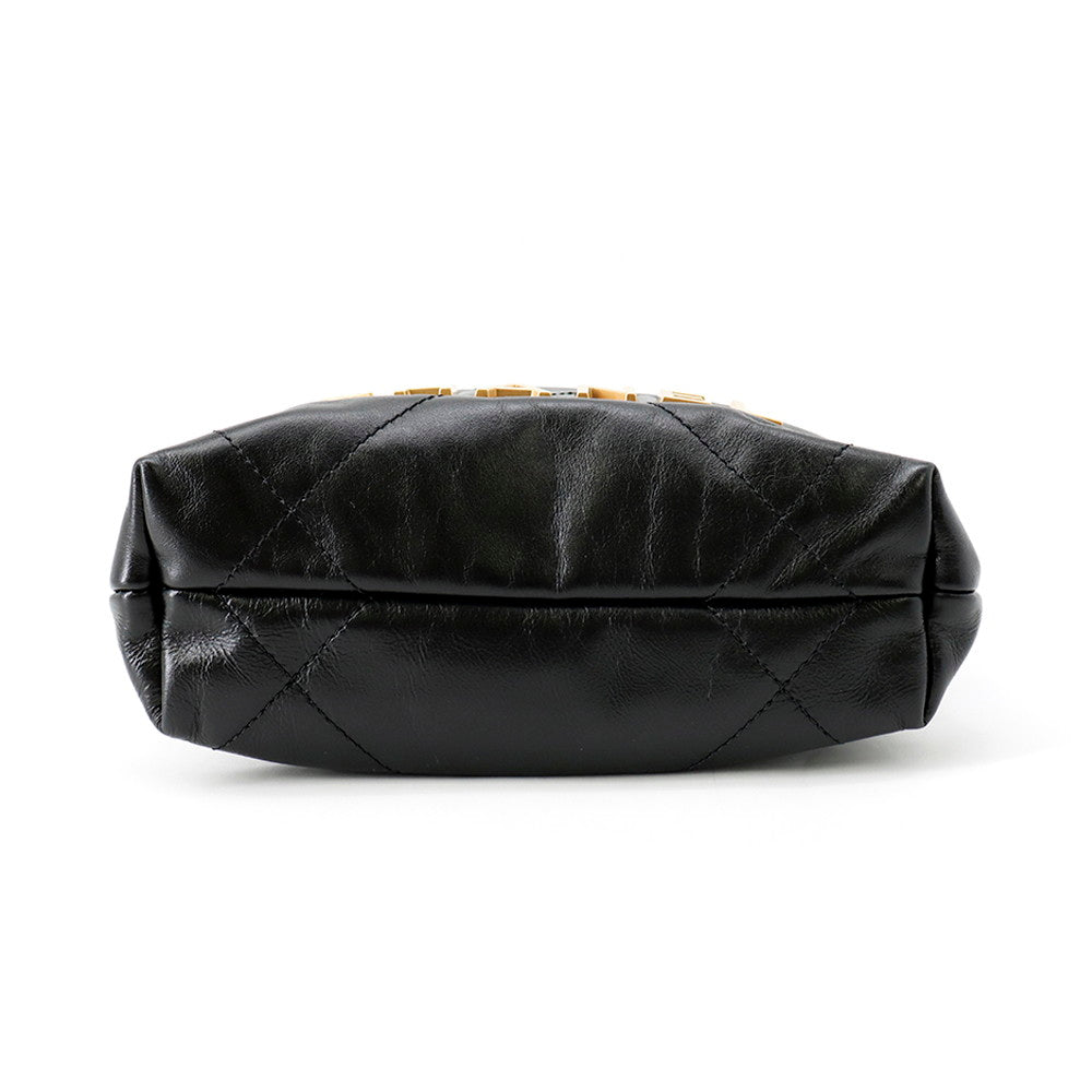 CHANEL CHANEL22 ChainShoulder Bag BlackAS3980 Shiny Calf Leather Size Mini