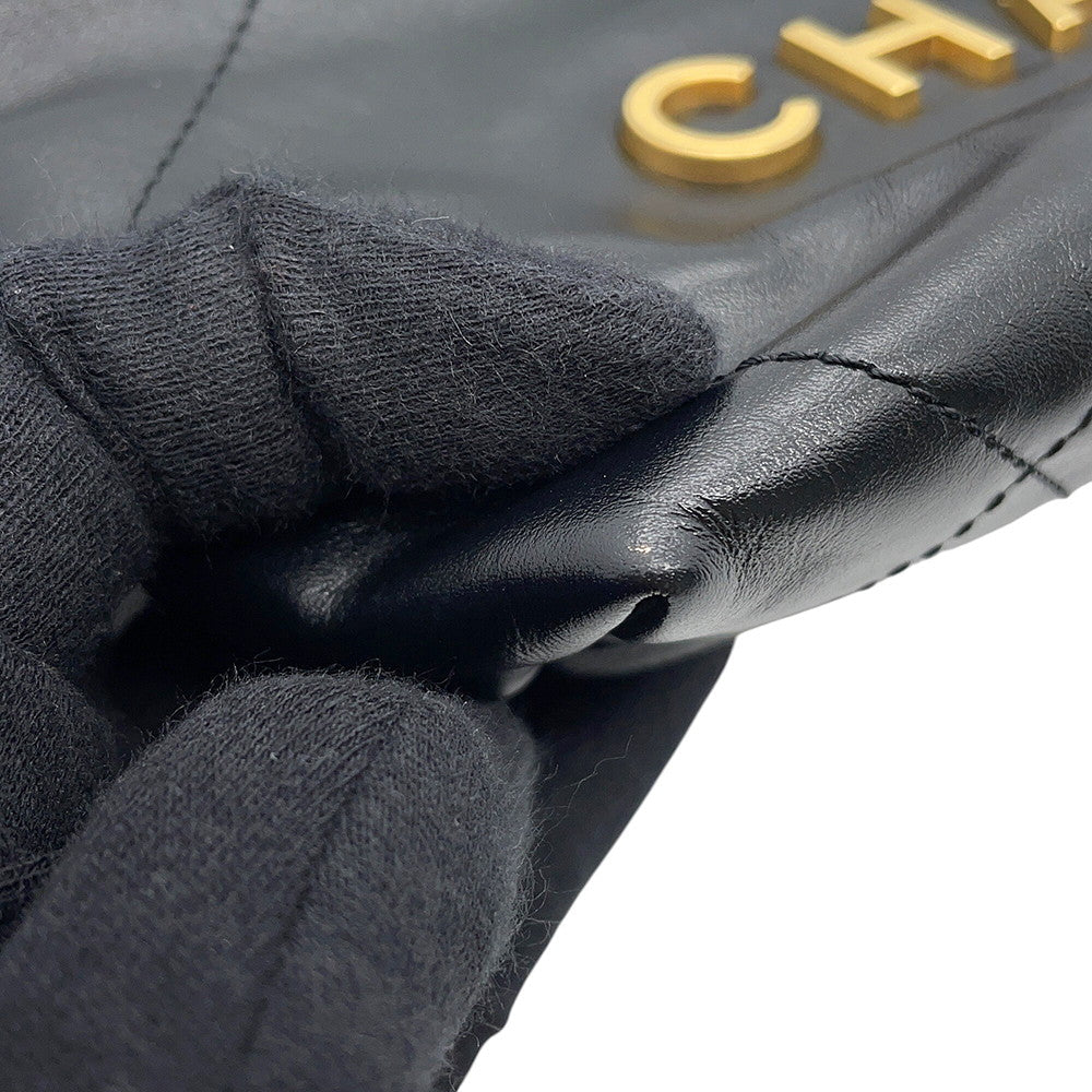 CHANEL CHANEL22 ChainShoulder Bag BlackAS3980 Shiny Calf Leather Size Mini