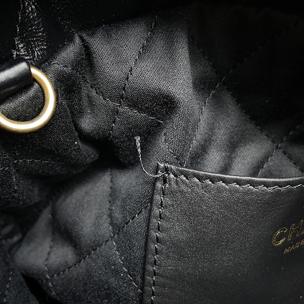 CHANEL CHANEL22 ChainShoulder Bag BlackAS3980 Shiny Calf Leather Size Mini