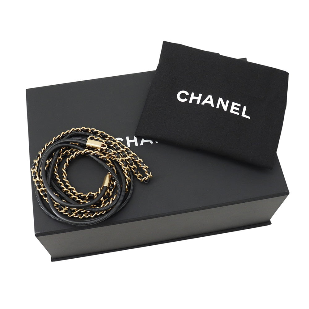 CHANEL CHANEL22 ChainShoulder Bag BlackAS3980 Shiny Calf Leather Size Mini