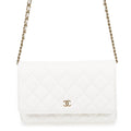 CHANEL Matelasse Chain wallet WhiteAP0250 Caviar Leather