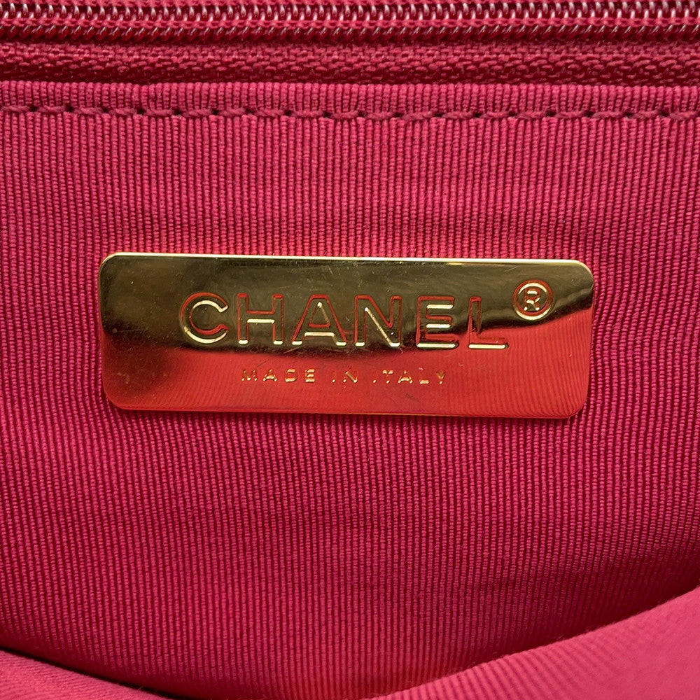 CHANEL CHANEL19 ChainShoulder Bag BlackAS1160 Shiny Lambskin