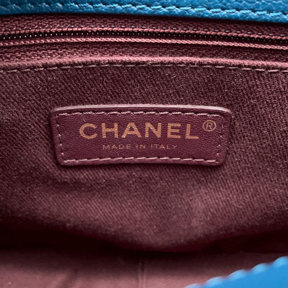 CHANEL Coco Curve Chain Shoulder Bag BlueA93460 Calf Leather