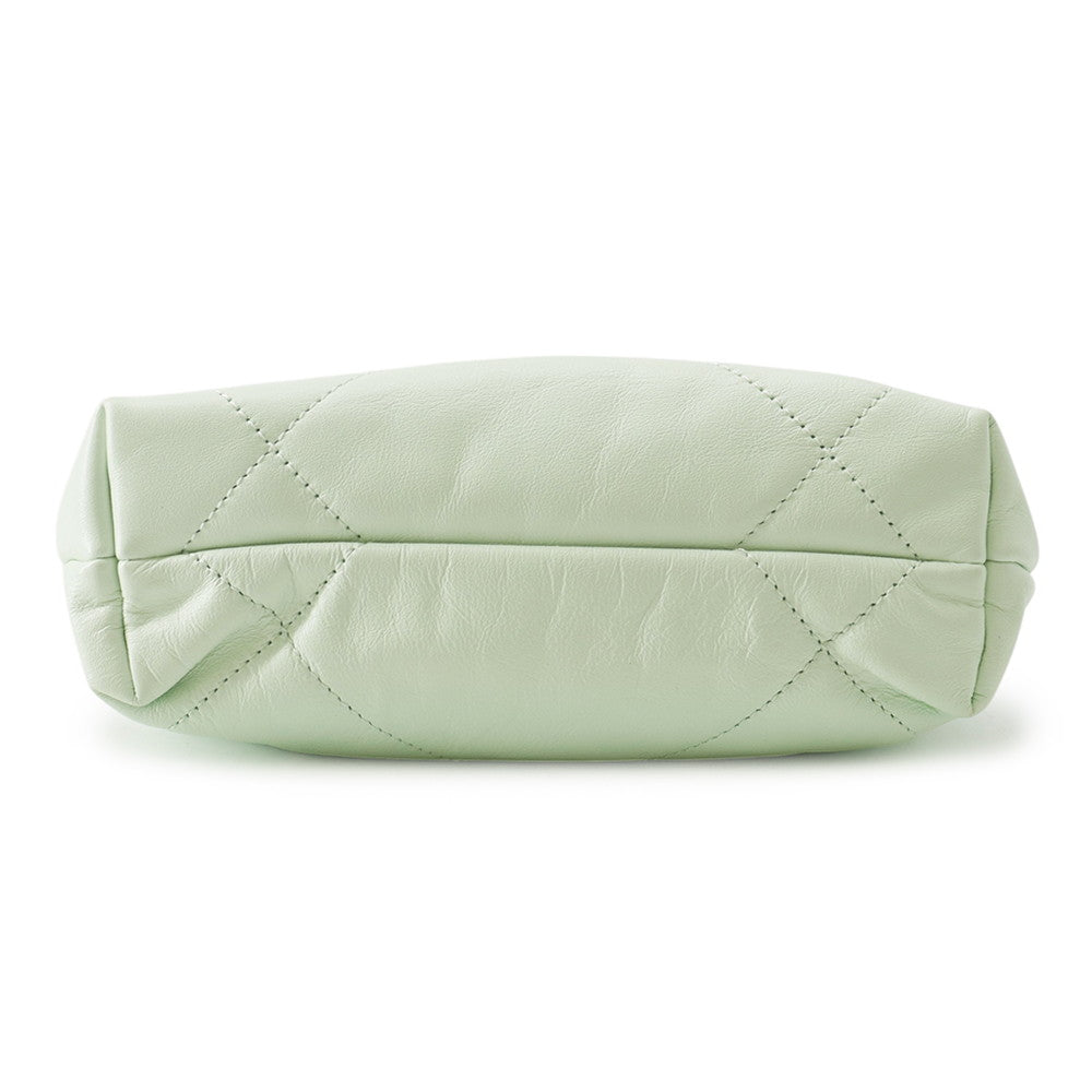 CHANEL CHANELL22 ChainShoulder Bag Light GreenAS3980 Shiny Calf Leather Size Mini