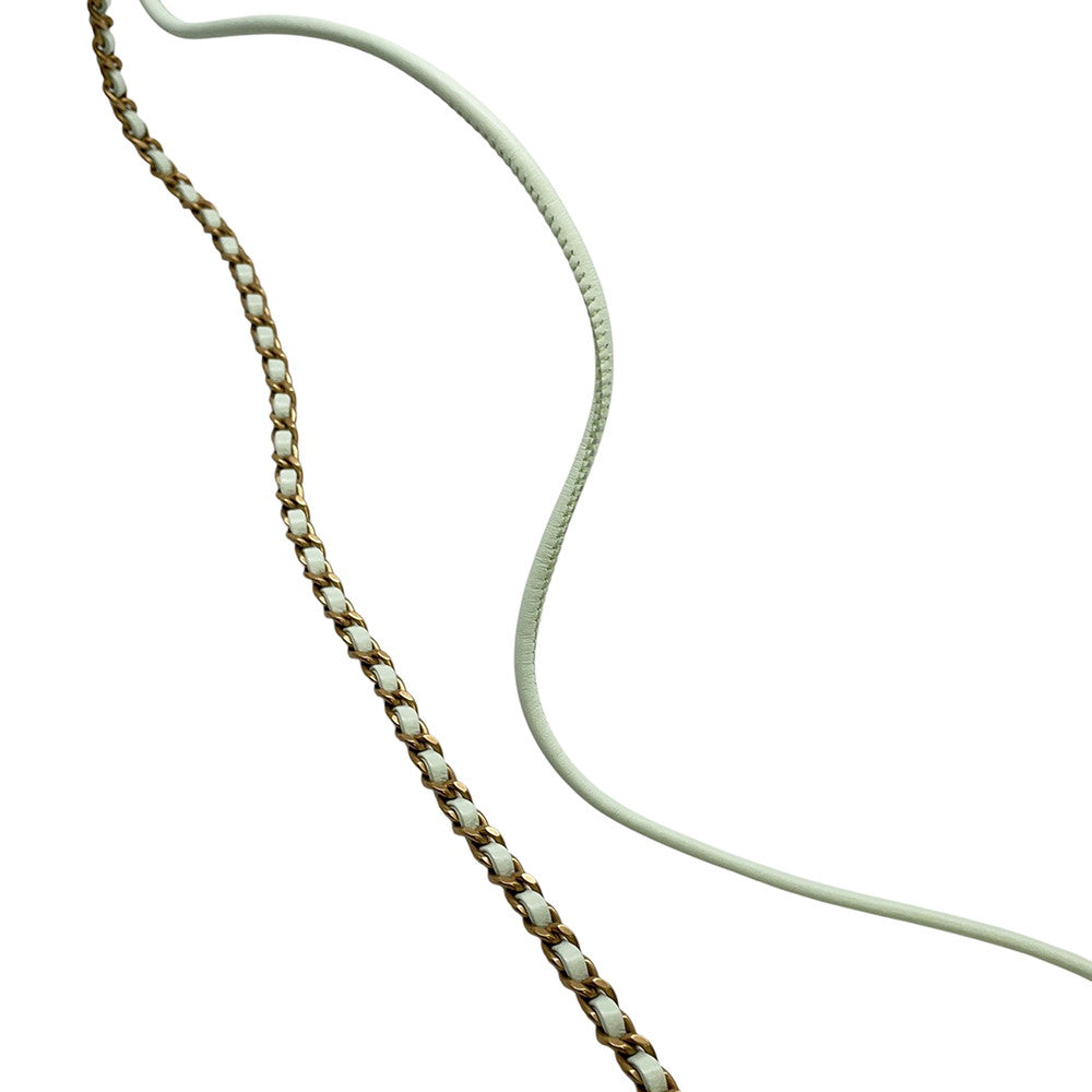 CHANEL CHANELL22 ChainShoulder Bag Light GreenAS3980 Shiny Calf Leather Size Mini
