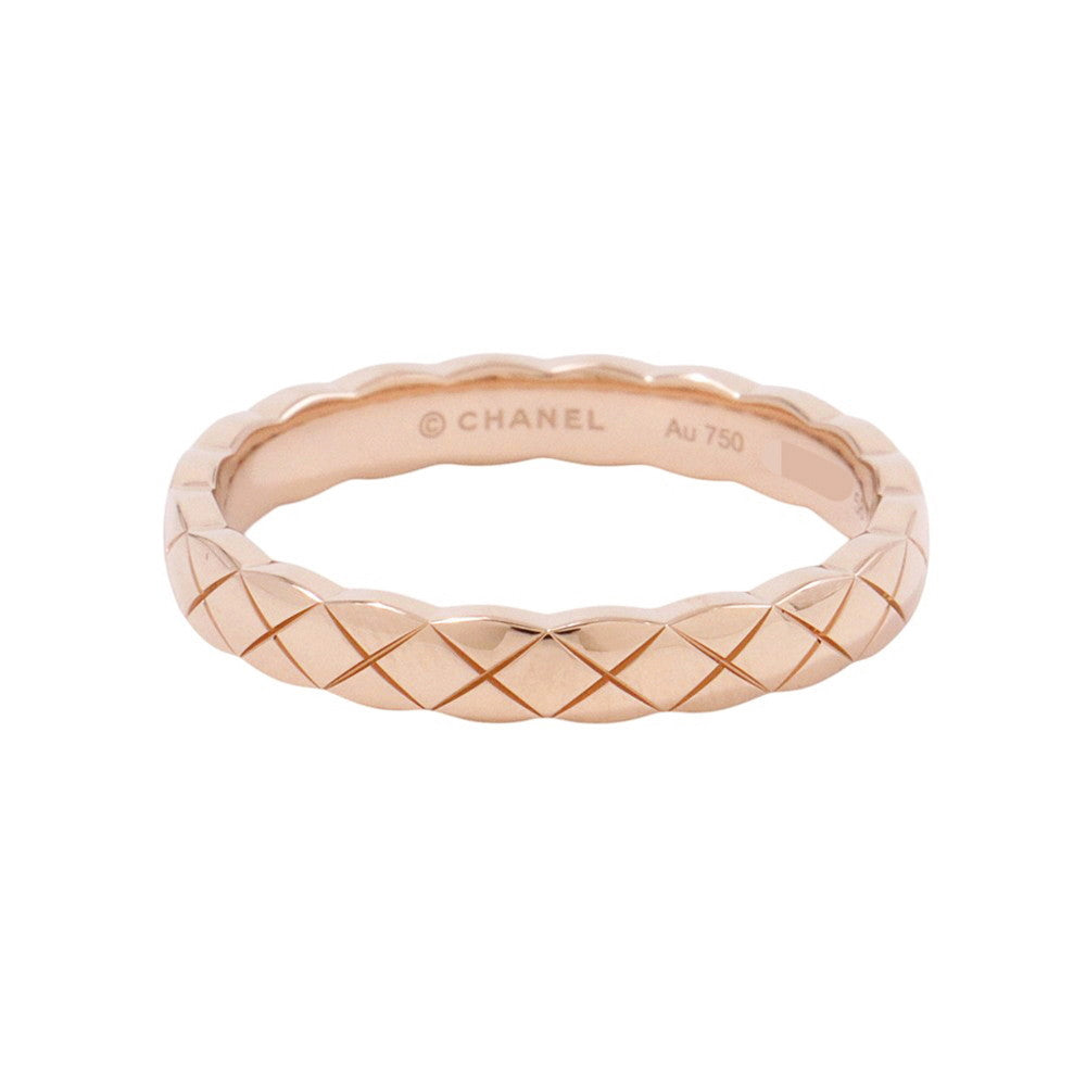CHANEL Coco Crush Collection Ring Size 58/#18 MiniJ11785 18K Pink Gold