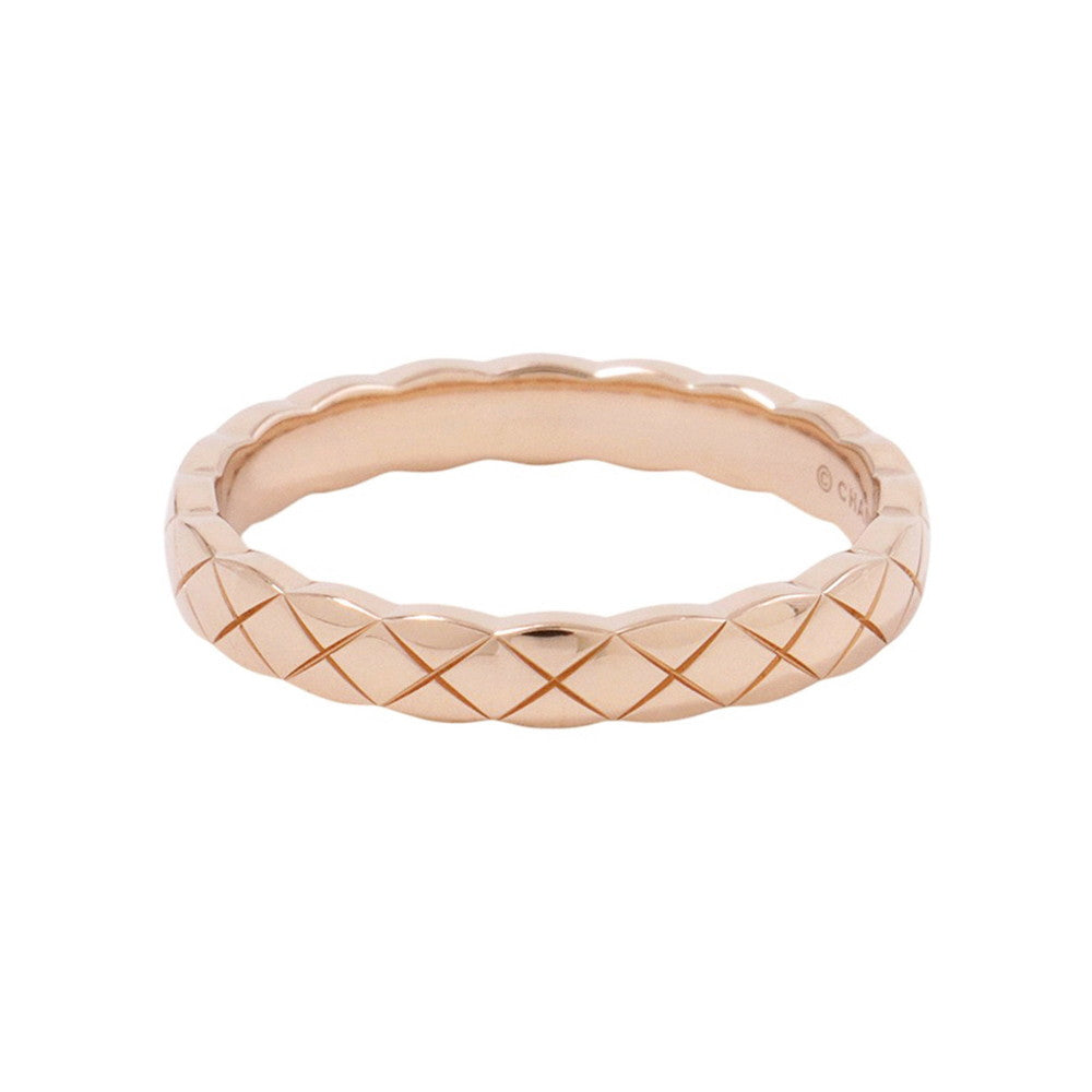 CHANEL Coco Crush Collection Ring Size 58/#18 MiniJ11785 18K Pink Gold