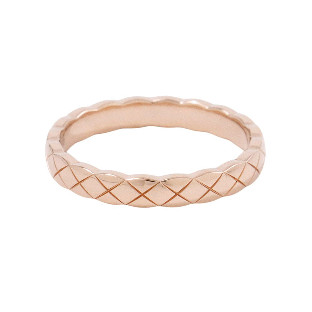CHANEL Coco Crush Collection Ring Size 58/#18 MiniJ11785 18K Pink Gold