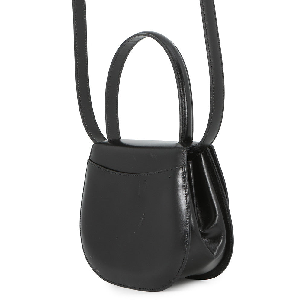 CELINE 2way Handbag Black Leather