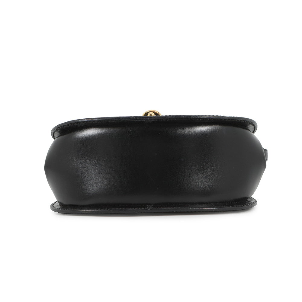 CELINE 2way Handbag Black Leather