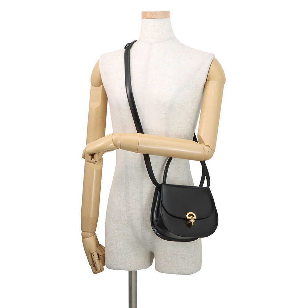CELINE 2way Handbag Black Leather