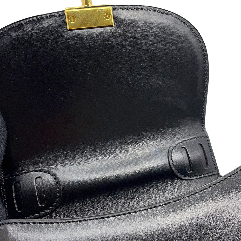CELINE 2way Handbag Black Leather