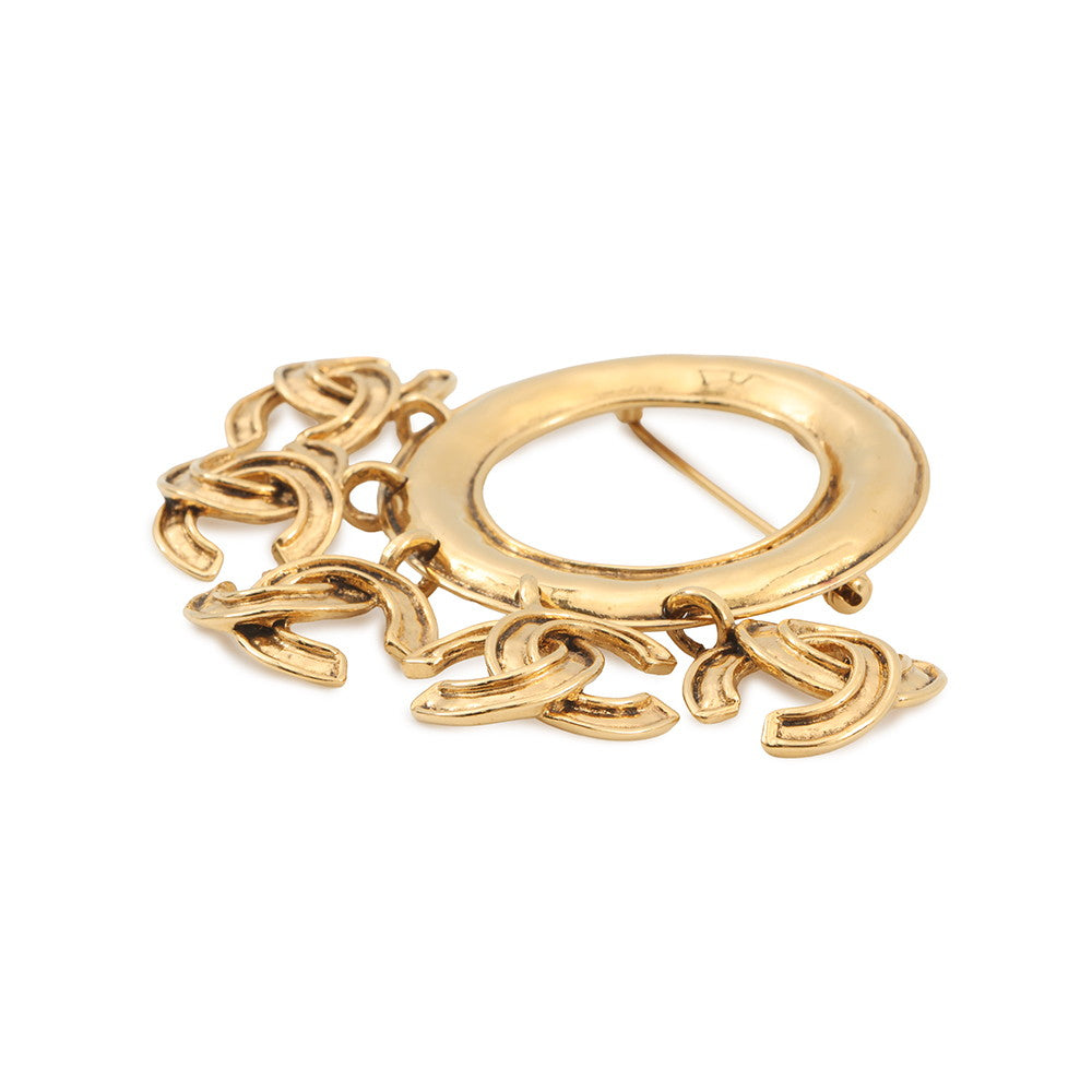 CHANEL 5-piece CC Logo Brooch Metal
