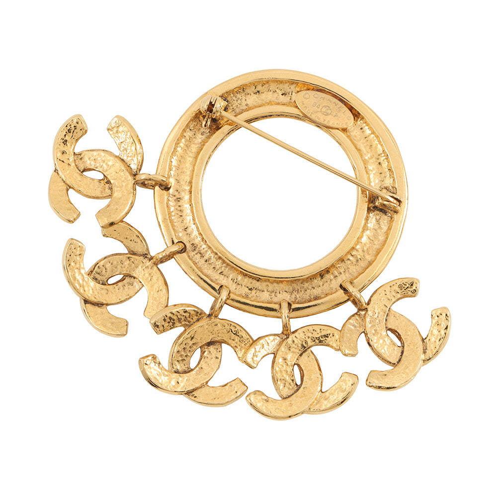 CHANEL 5-piece CC Logo Brooch Metal