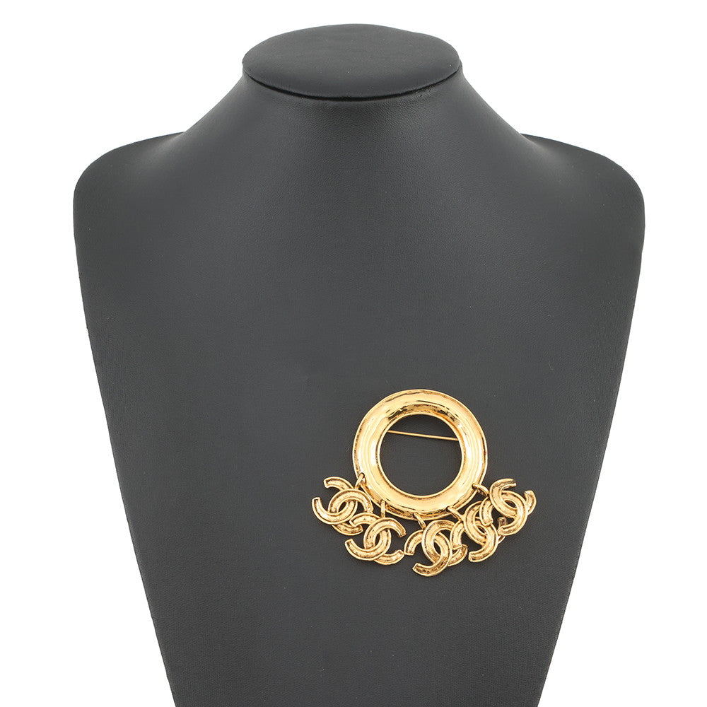 CHANEL 5-piece CC Logo Brooch Metal