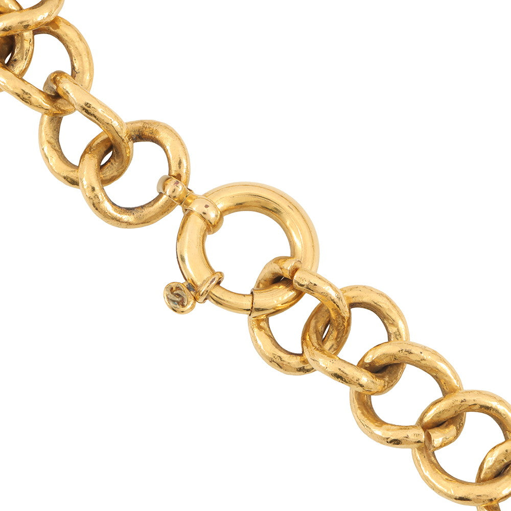 CHANEL Gripoa CC Logo Necklace Metal color Stone