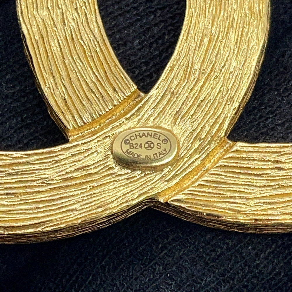 CHANEL CC Logo Brooch Metal Rhinestone