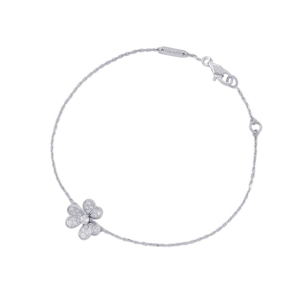Van Cleef & Arpels Frivole Bracelet mini model Size MiniVCARP3W200 18K White Gold