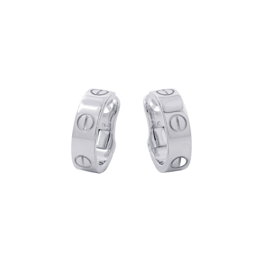 CARTIER Love earringsB8022400 18K White Gold