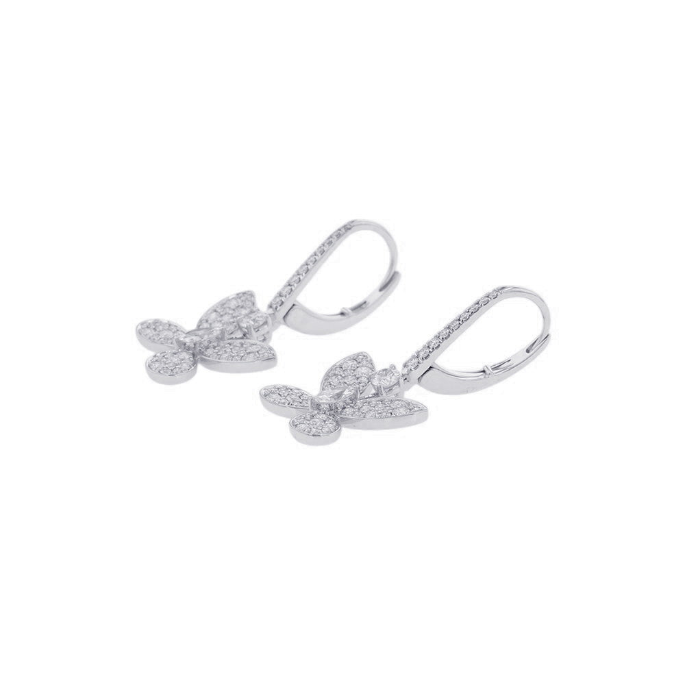 GRAFF Pavé Butterfly Mini Diamond Drop EarringsRGE1167 K185WG