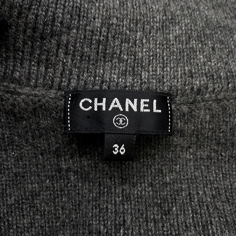 CHANEL Knit dress Size 36 GrayP59321 Cashmere100%