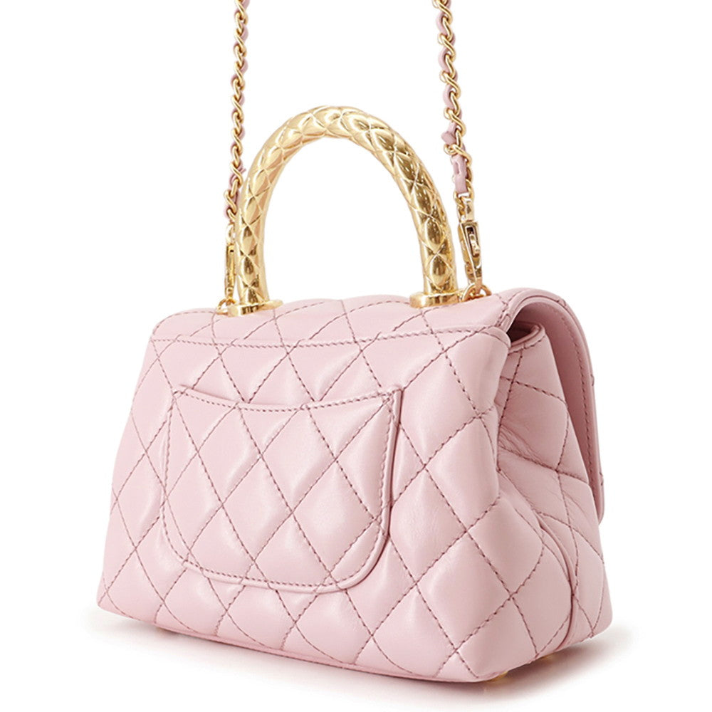 CHANEL Coco handle PinkAS2215 Lambskin Size XXS