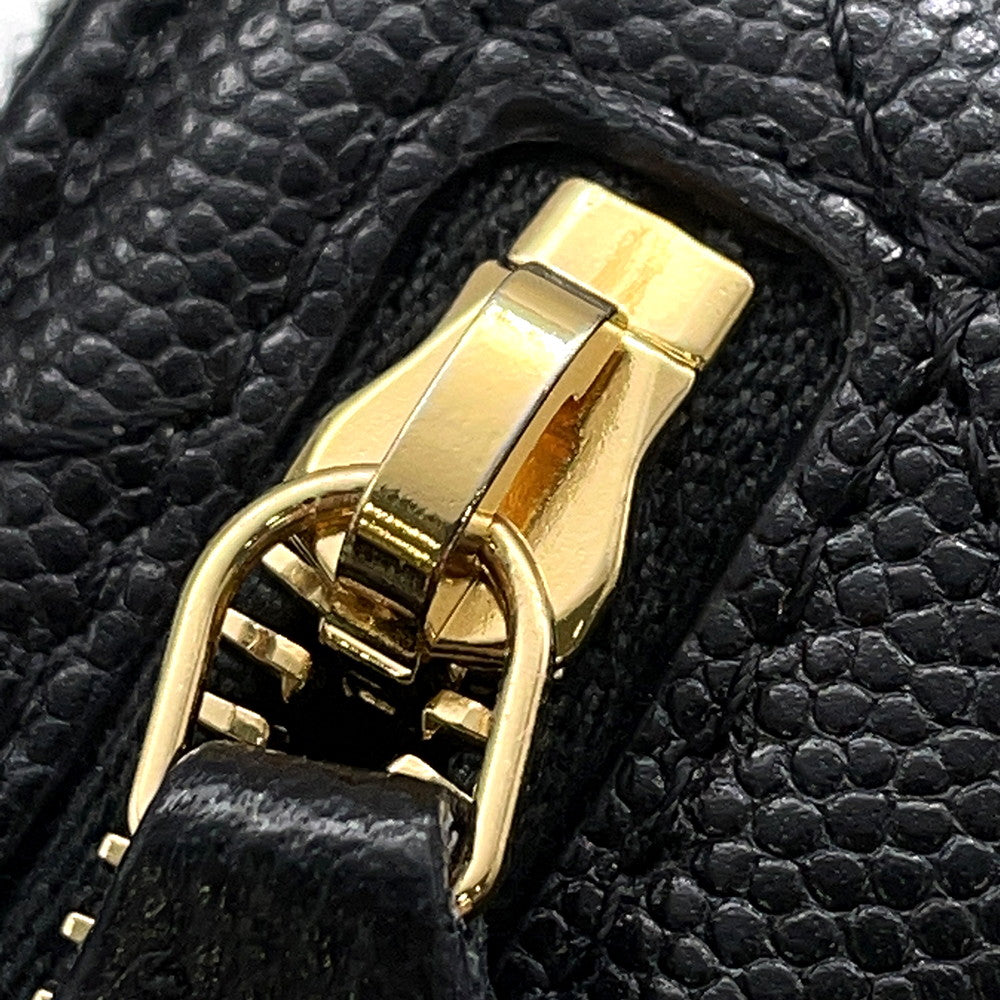 CHANEL Matelasse Round Zip Wallet BlackAP5016 Caviar Leather