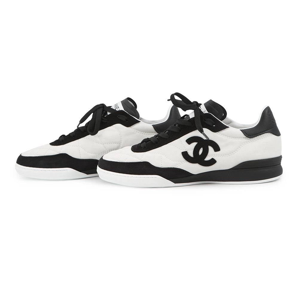 CHANEL CC Logo Sneakers Black/WhiteG47274 Leather suede Size 38