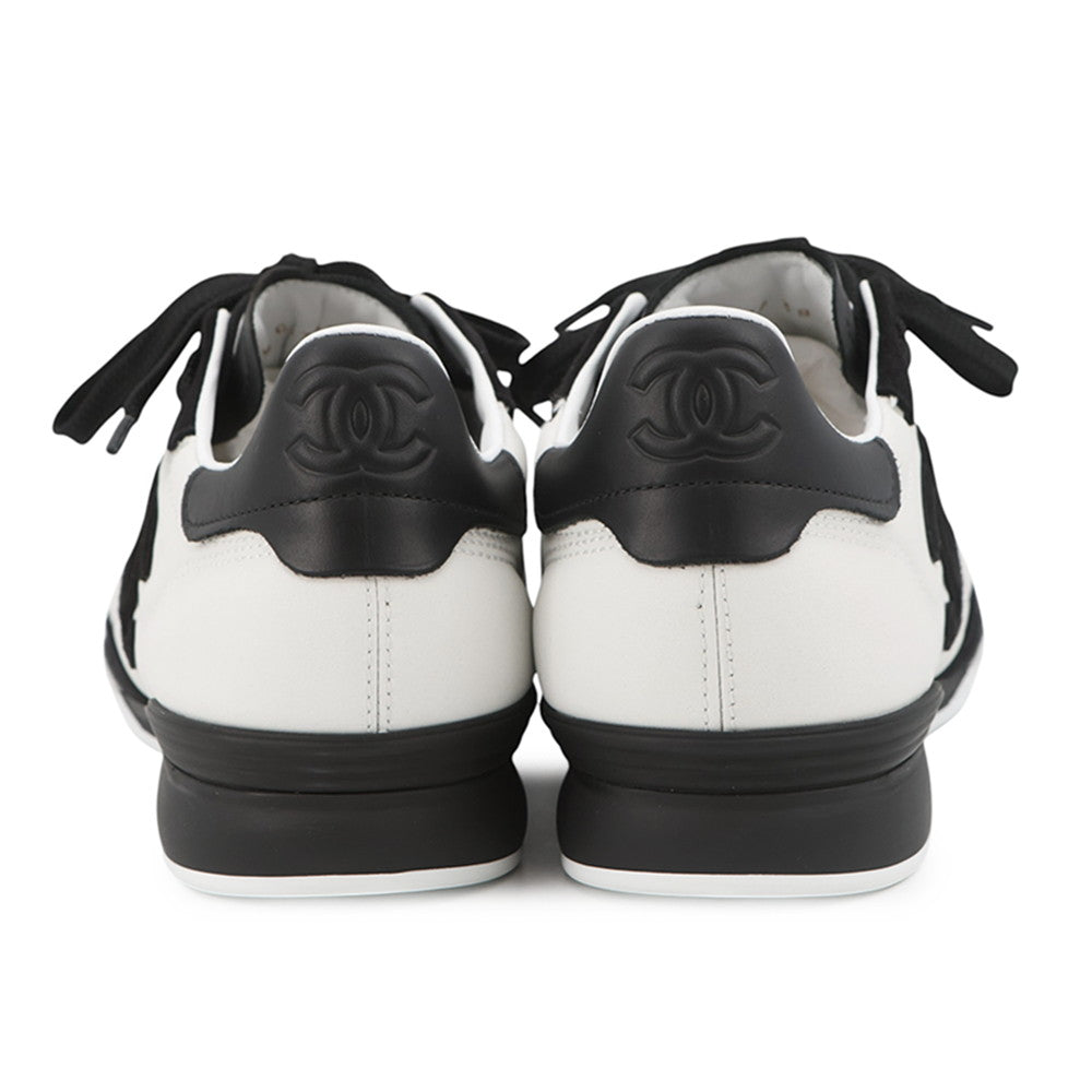 CHANEL CC Logo Sneakers Black/WhiteG47274 Leather suede Size 38