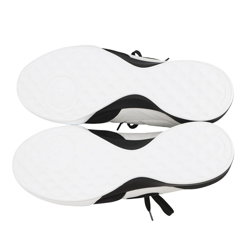 CHANEL CC Logo Sneakers Black/WhiteG47274 Leather suede Size 38