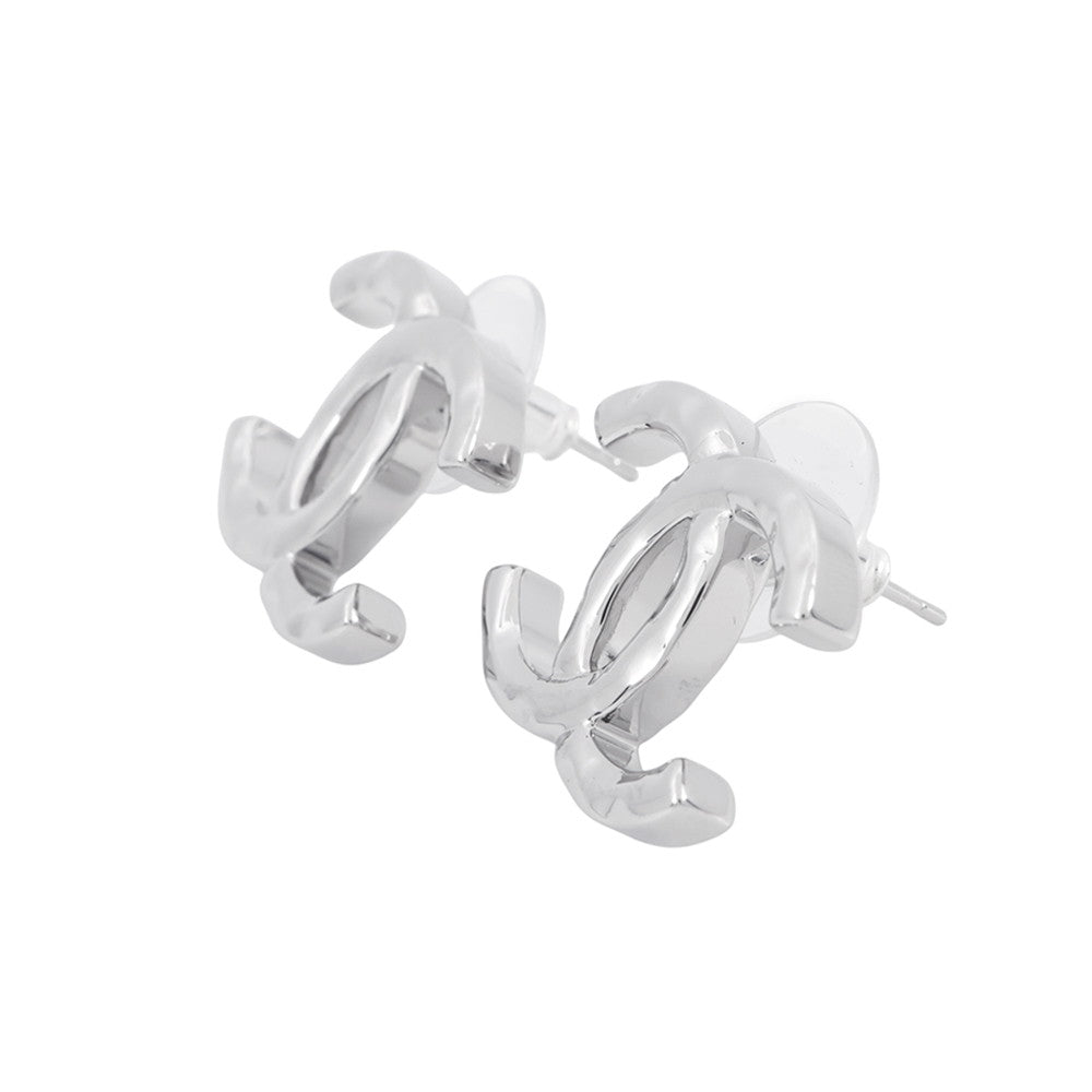 CHANEL CC Logo Earrings SilverABH287 Metal