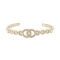 CHANEL CC LogoBangle Size M Champagne GoldABC178 Gold Plated