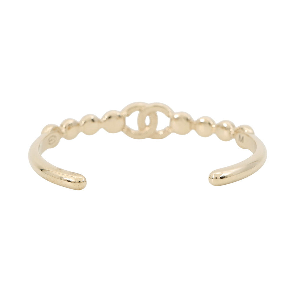 CHANEL CC LogoBangle Size M Champagne GoldABC178 Gold Plated