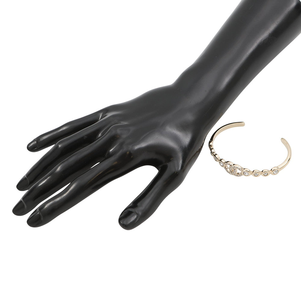 CHANEL CC LogoBangle Size M Champagne GoldABC178 Gold Plated