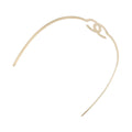 CHANEL CC Logo Headband Gold Metal
