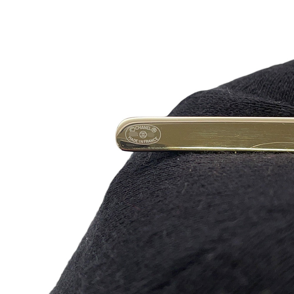 CHANEL CC Logo Headband Gold Metal