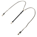 CHANEL CC Logo Chain Suspenders Black Leather Size M