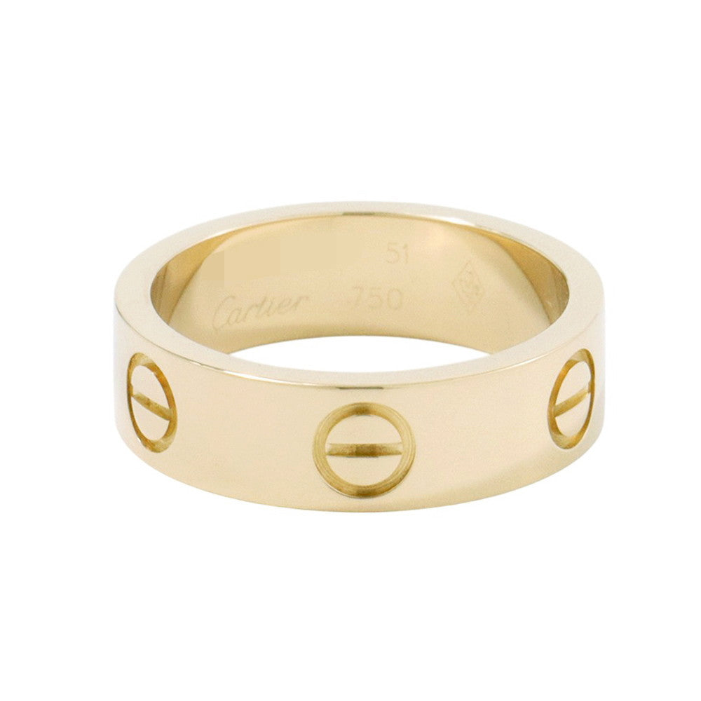 CARTIER LOVE Ring Classic Model Size 51/#11 ClassicB4084651/ B4084600 18K Yellow Gold