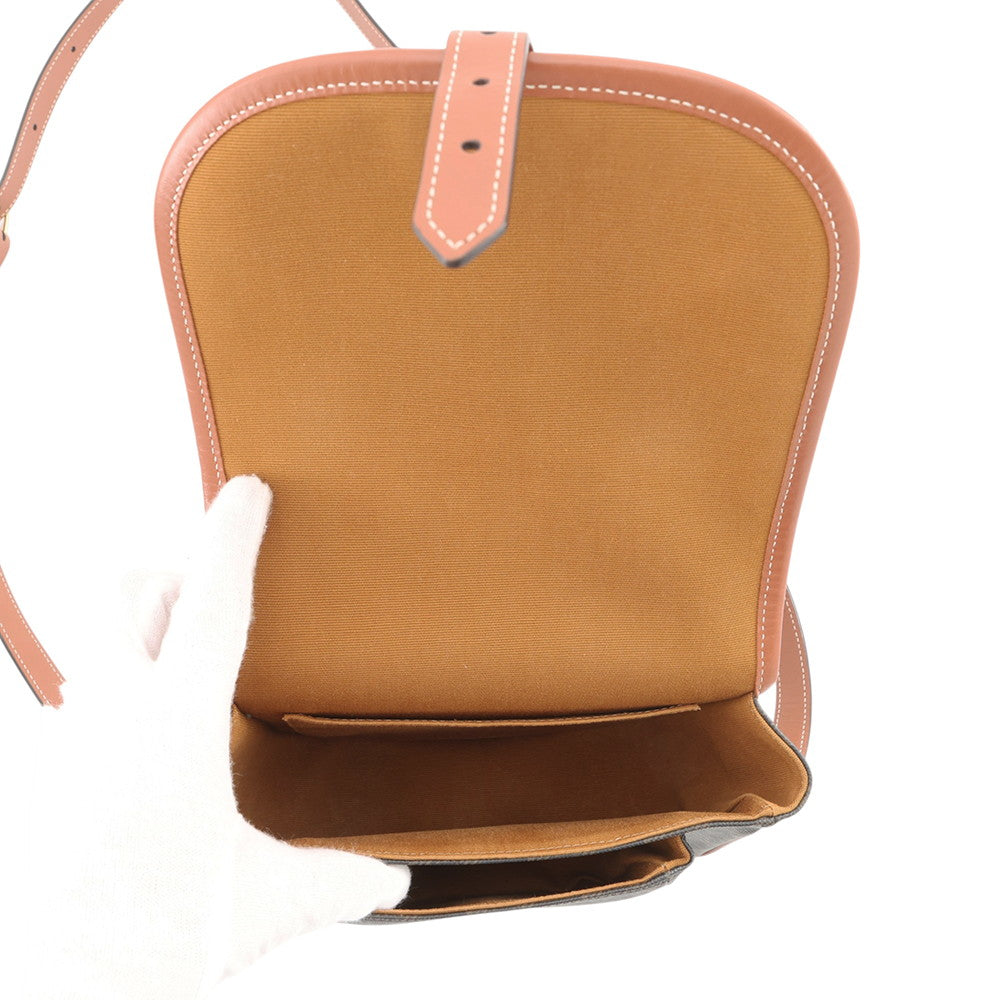 CELINE Falco Shoulder Bag Tan191502 PVC Calf Leather Size Medium