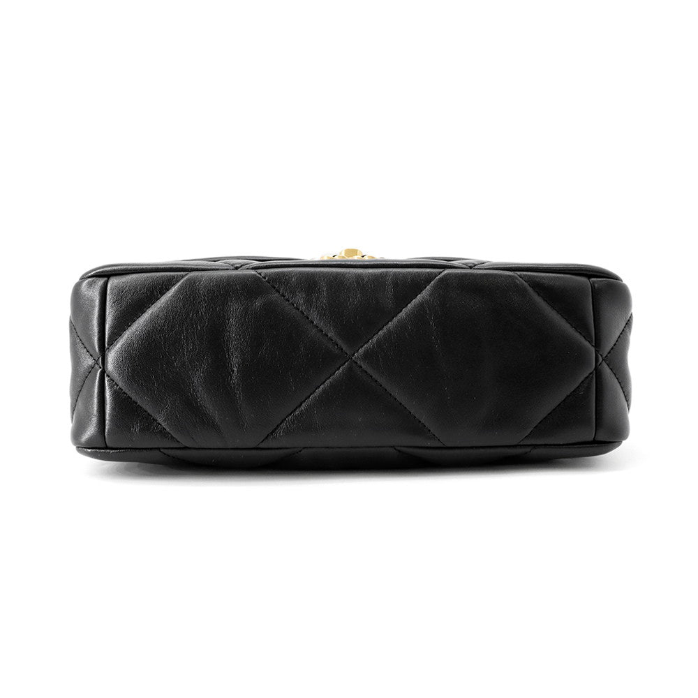 CHANEL CHANEL19 ChainShoulder Bag BlackAS1160 Shiny Lambskin
