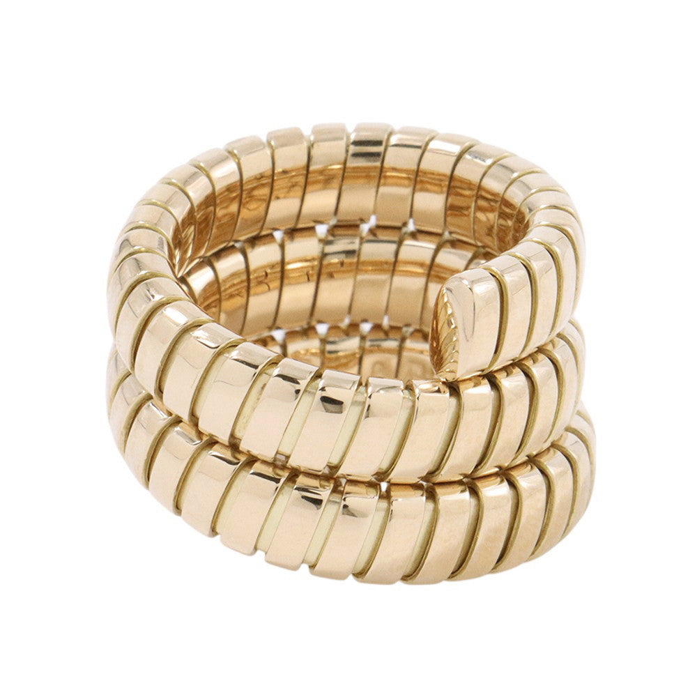 BVLGARI Tubogas Ring Size Approximately No. 10 18K Yellow Gold