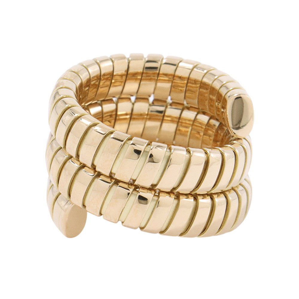 BVLGARI Tubogas Ring Size Approximately No. 10 18K Yellow Gold