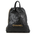 CHANEL CHANEL22 Backpack BlackAS3859 Shiny Calf Leather Size Small