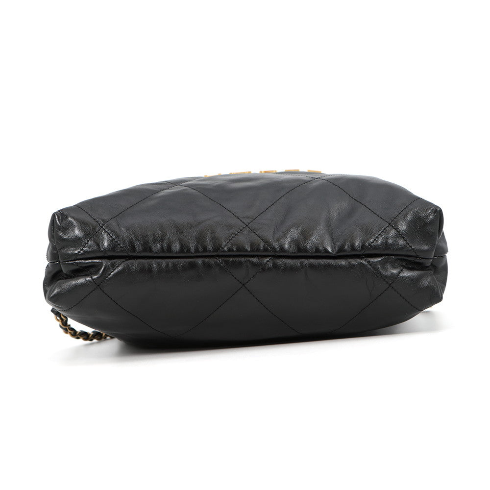 CHANEL CHANEL22 Backpack BlackAS3859 Shiny Calf Leather Size Small