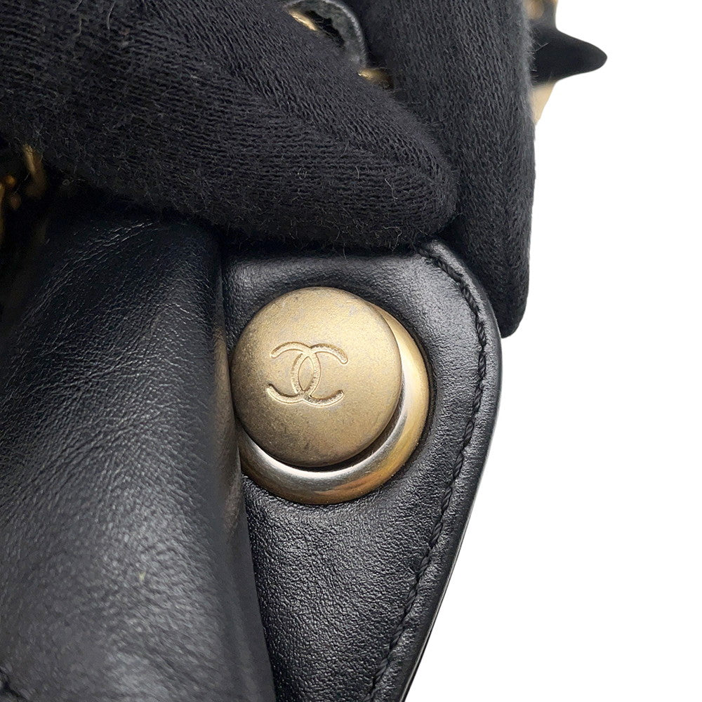 CHANEL CHANEL22 Backpack BlackAS3859 Shiny Calf Leather Size Small