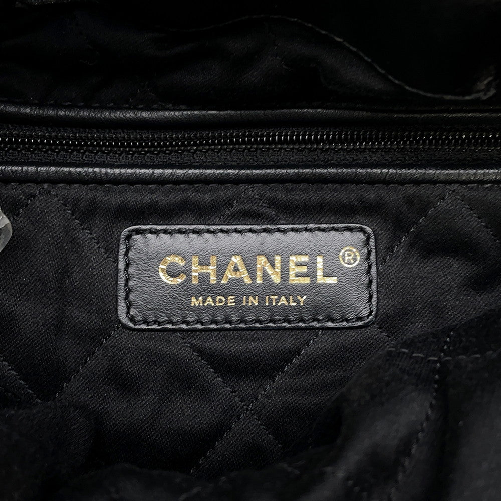 CHANEL CHANEL22 Backpack BlackAS3859 Shiny Calf Leather Size Small