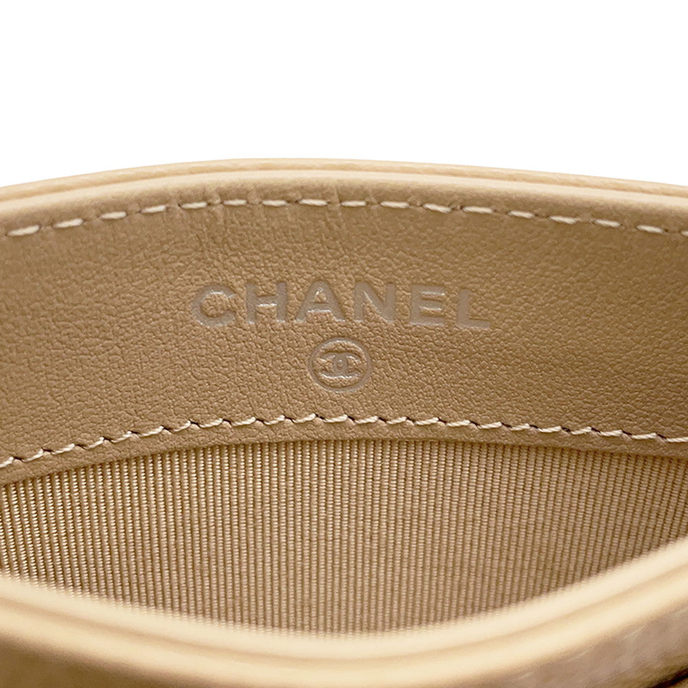 CHANEL Card Case BeigeAP0213 Caviar Leather